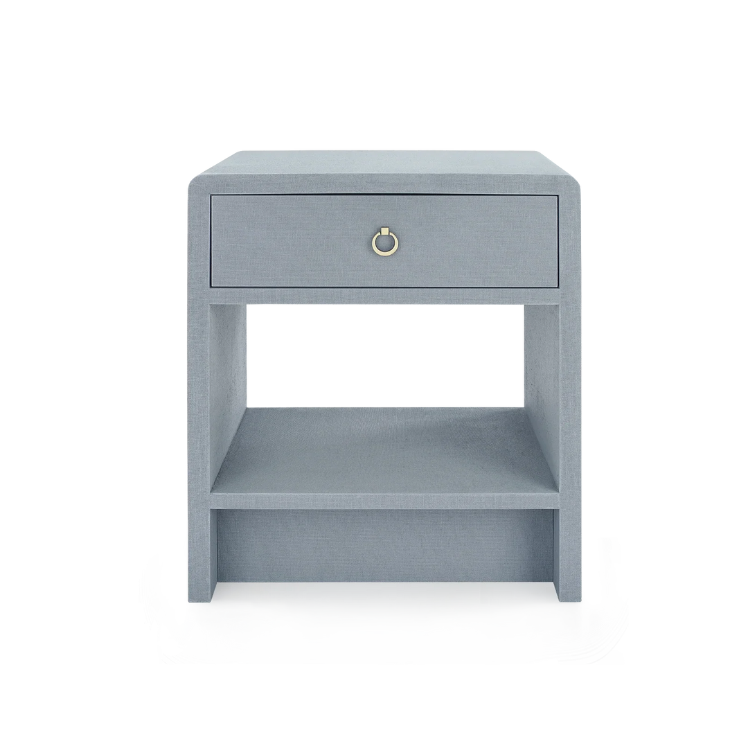 Benjamin Linen 1-Drawer Side Table - AmericanHomeFurniture