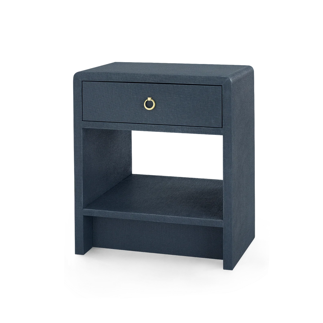 Benjamin Linen 1-Drawer Side Table - AmericanHomeFurniture