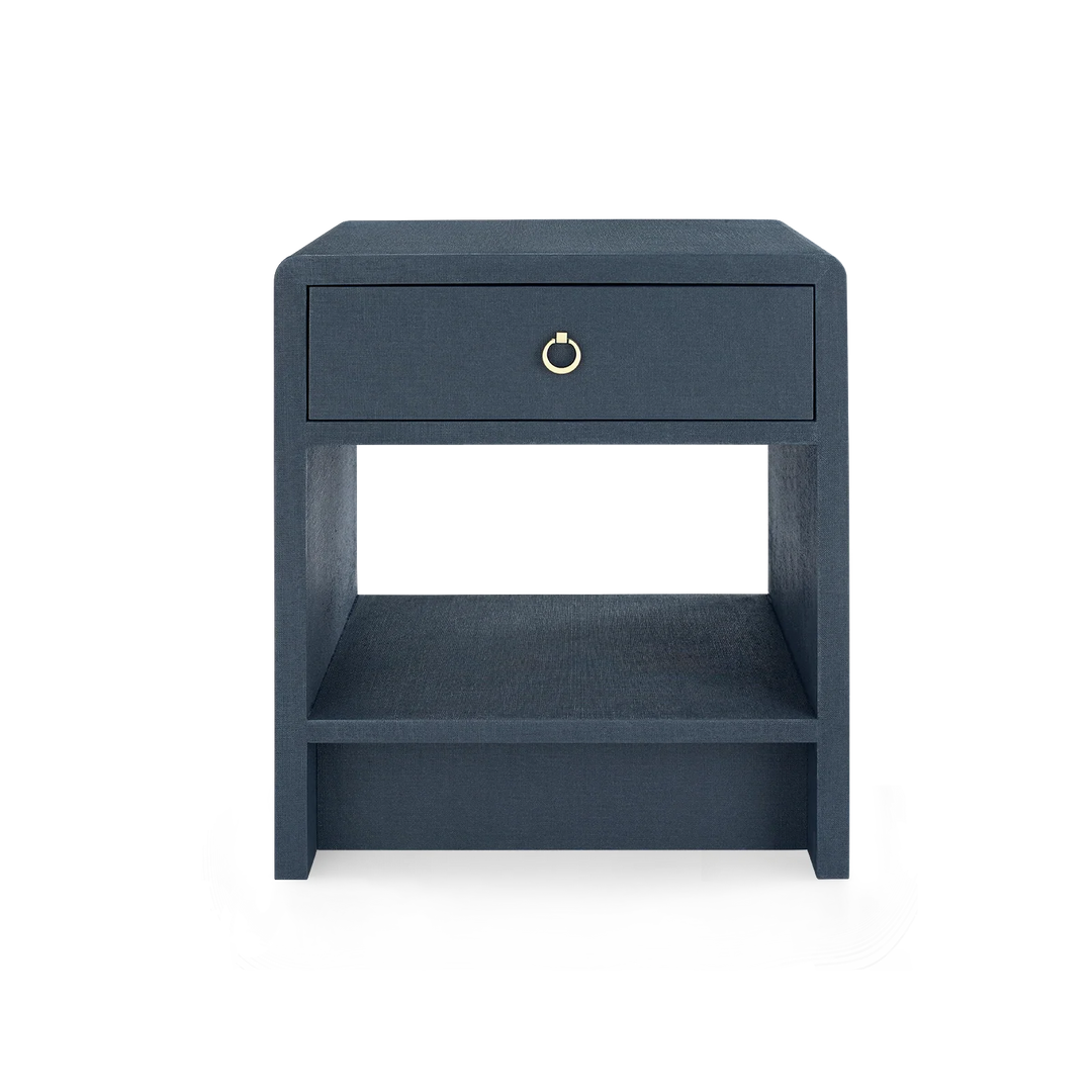 Benjamin Linen 1-Drawer Side Table - AmericanHomeFurniture