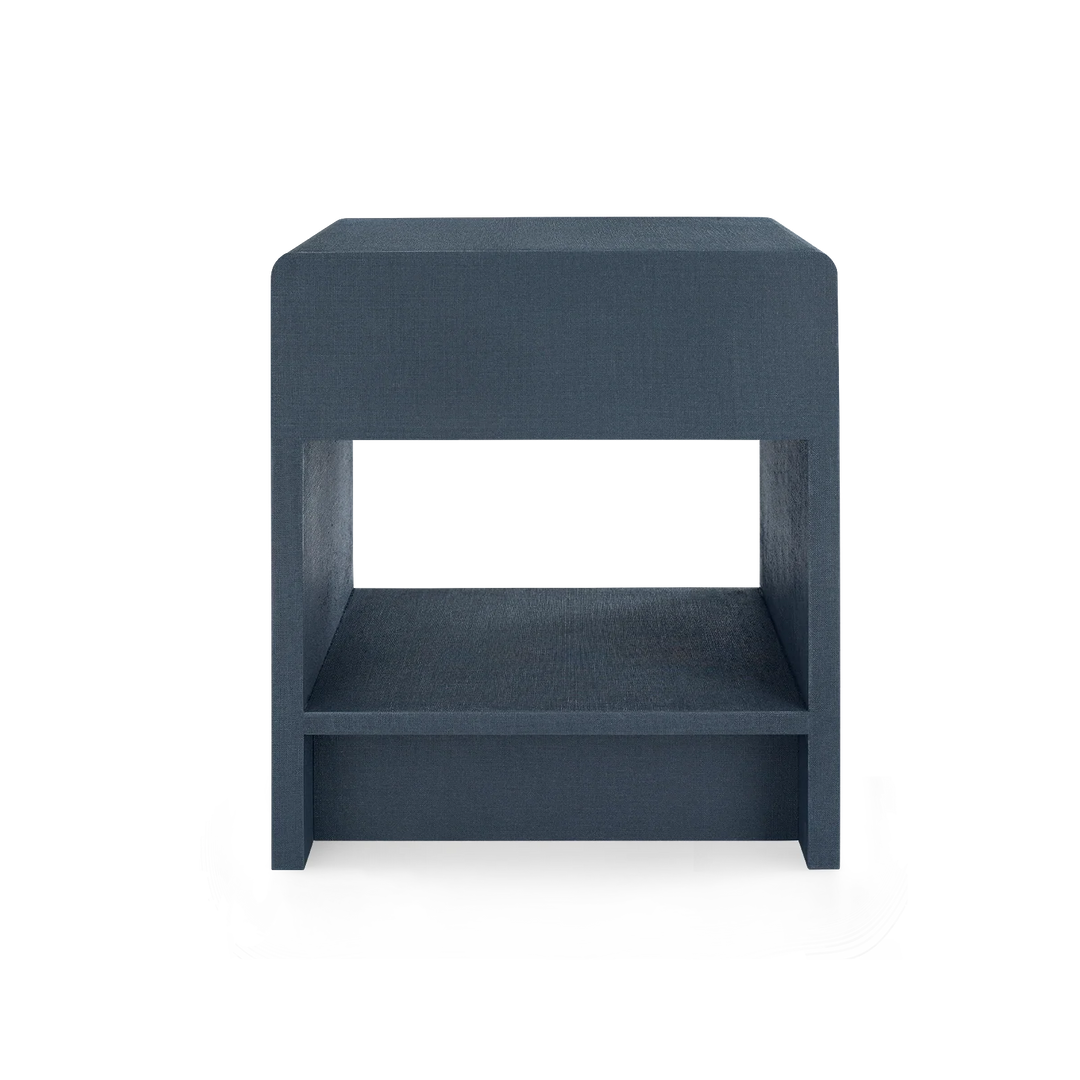 Benjamin Linen 1-Drawer Side Table - AmericanHomeFurniture