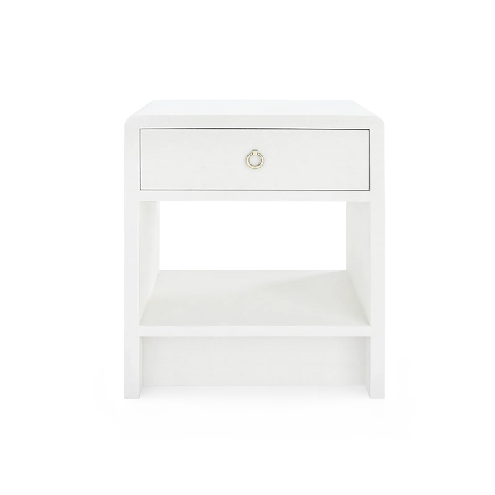 Benjamin Linen 1-Drawer Side Table - AmericanHomeFurniture