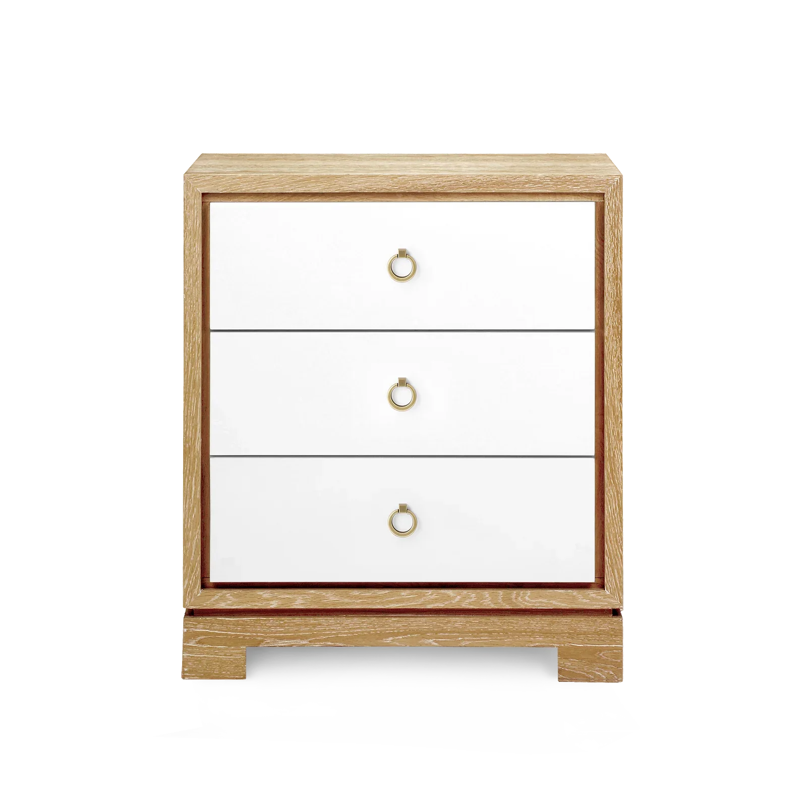 Villa and House Berkeley 3-Drawer Side Table w/ Antique Brass Pull ACCENT TABLES