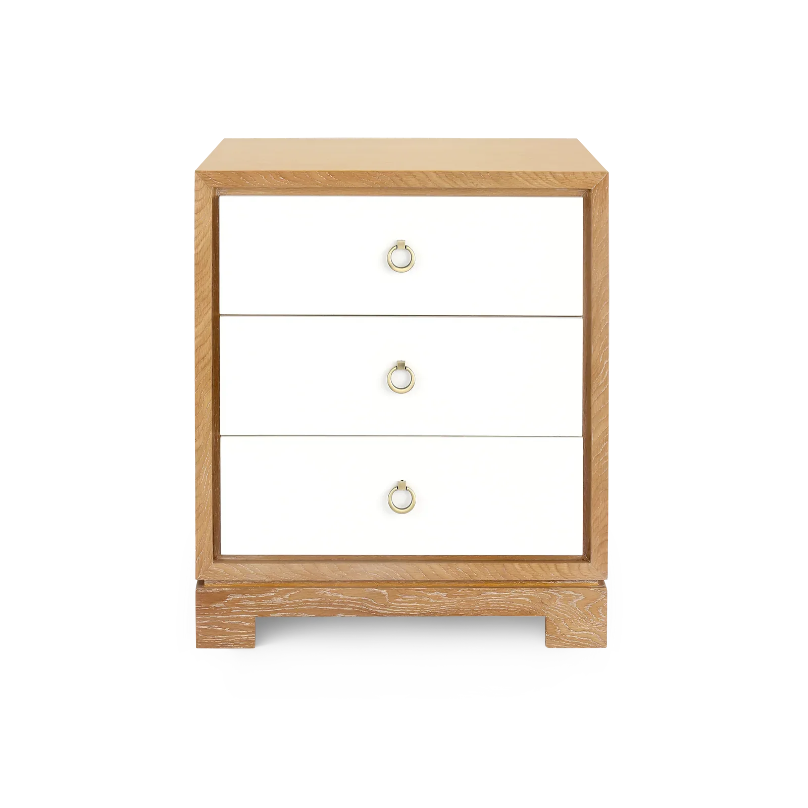 Villa and House Berkeley 3-Drawer Side Table w/ Antique Brass Pull ACCENT TABLES