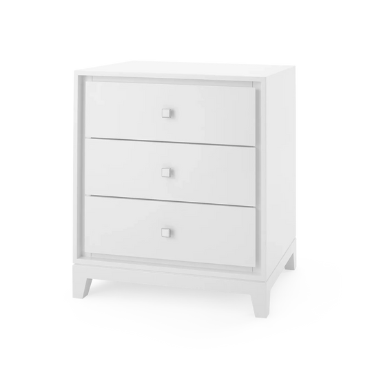 Villa and House Bergamo 3-Drawer Side Table ACCENT TABLES