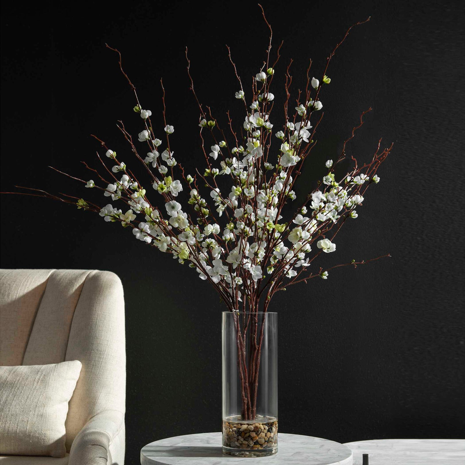 American Home Furniture Uttermost Quince Blossoms Silk Centerpiece