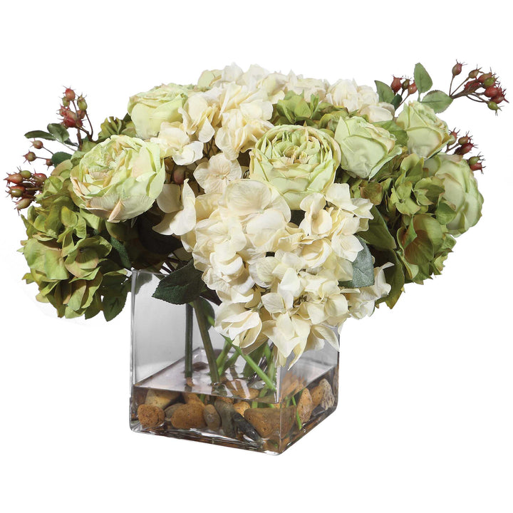 American Home Furniture Uttermost Cecily Hydrangea Bouquet