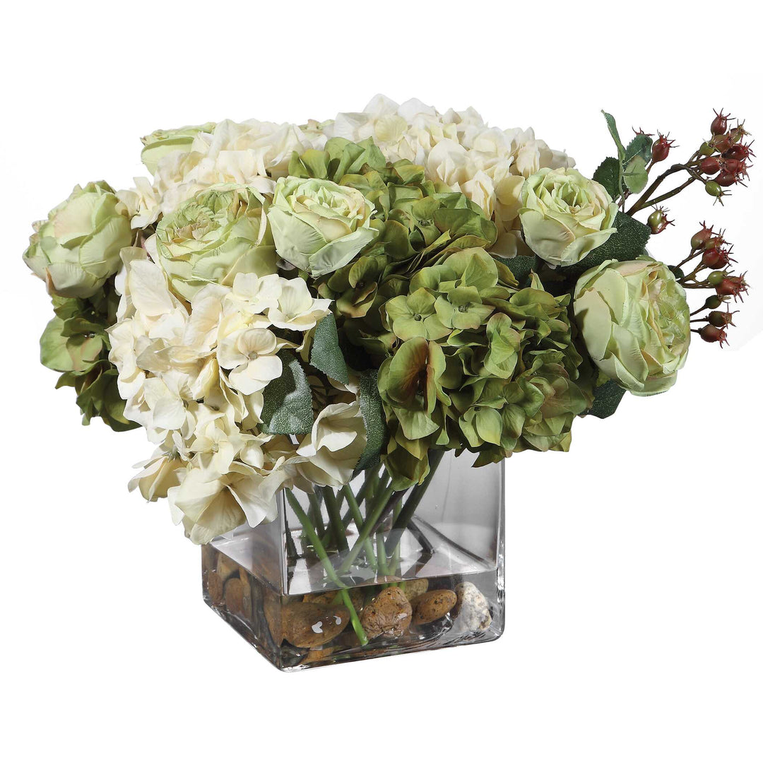 American Home Furniture Uttermost Cecily Hydrangea Bouquet