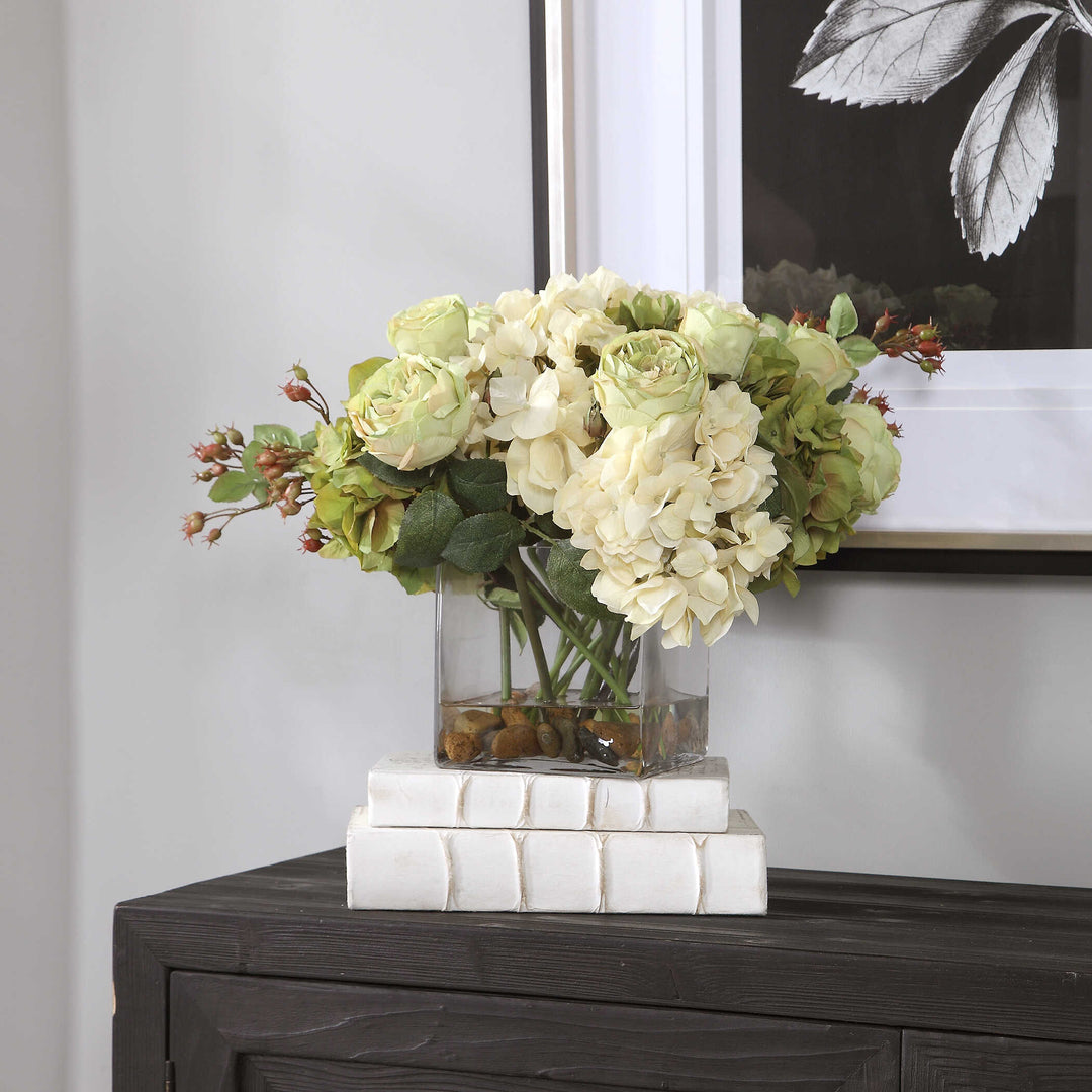 American Home Furniture Uttermost Cecily Hydrangea Bouquet
