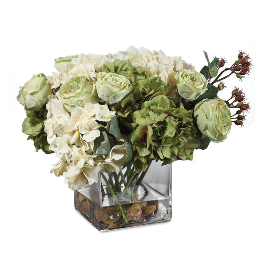 American Home Furniture Uttermost Cecily Hydrangea Bouquet