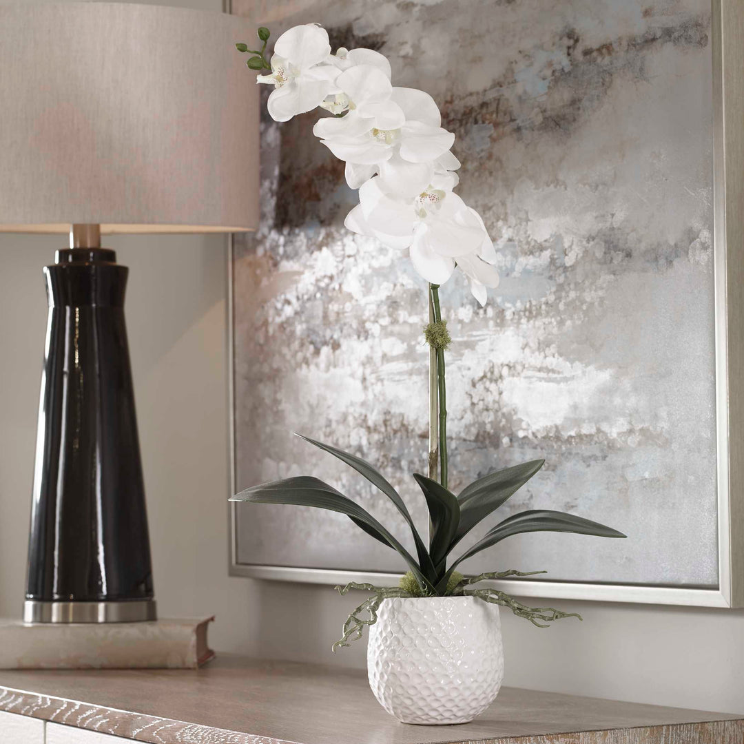 American Home Furniture Uttermost Cami White Orchid