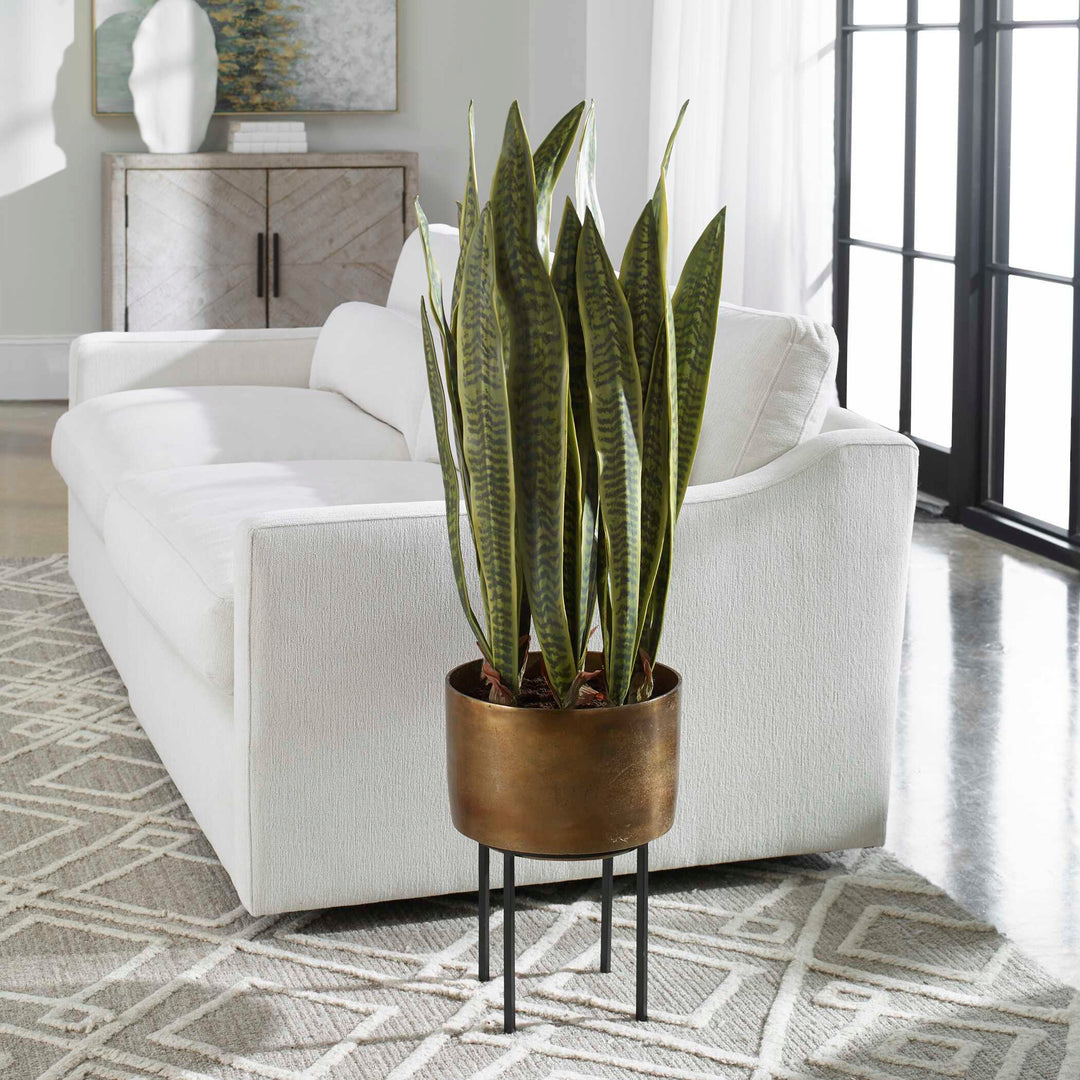 American Home Furniture Uttermost Fasita Brass Planter 2 Cartons