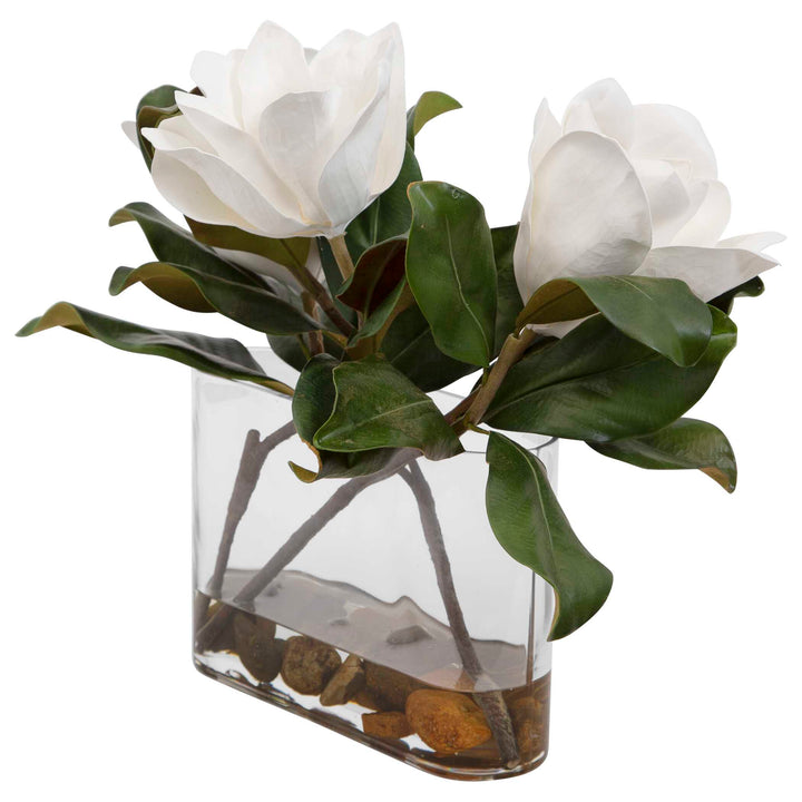 American Home Furniture Uttermost Middleton Magnolia Flower Centerpiece