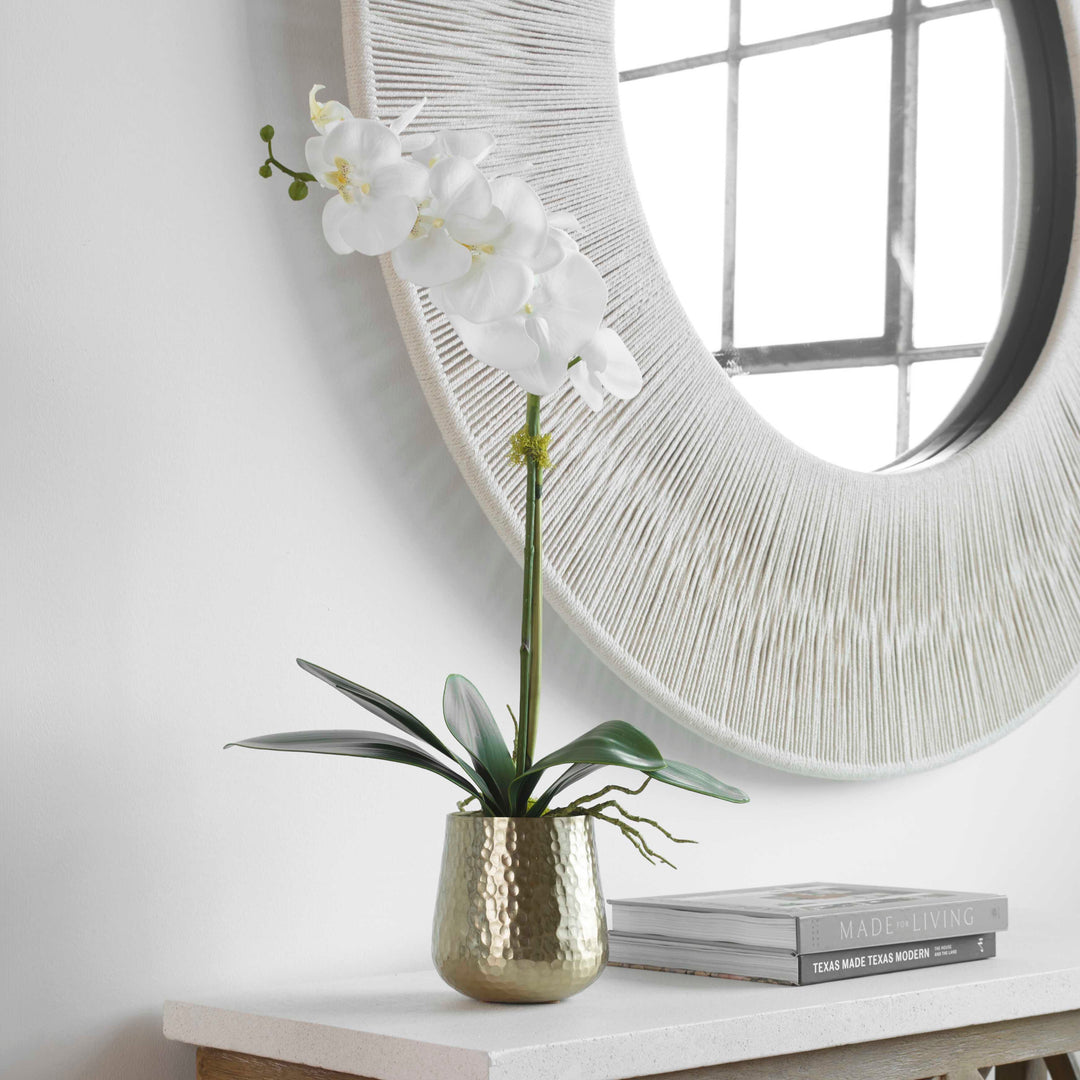 American Home Furniture Uttermost Cami Orchid with Brass Pot