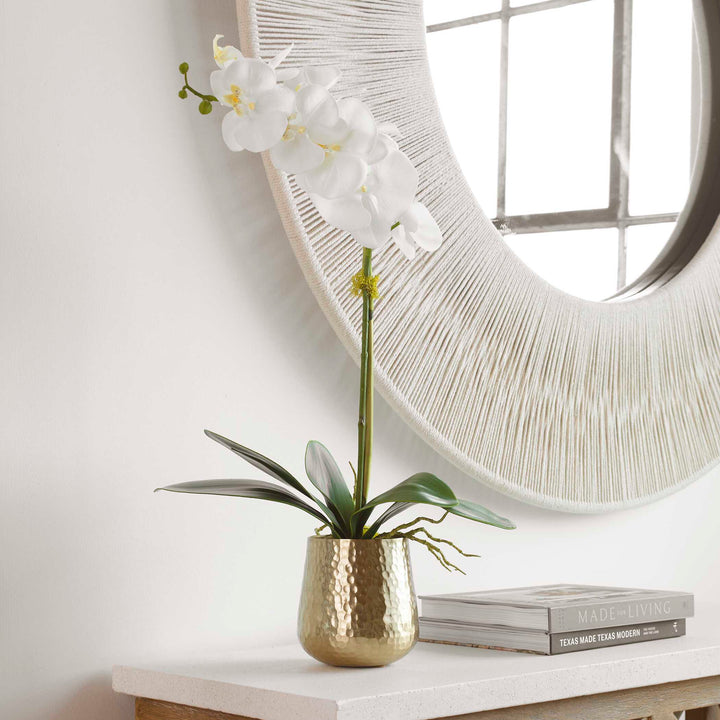 American Home Furniture Uttermost Cami Orchid with Brass Pot