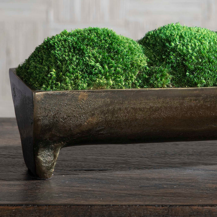 American Home Furniture Uttermost Canal Moss Small Centerpiece