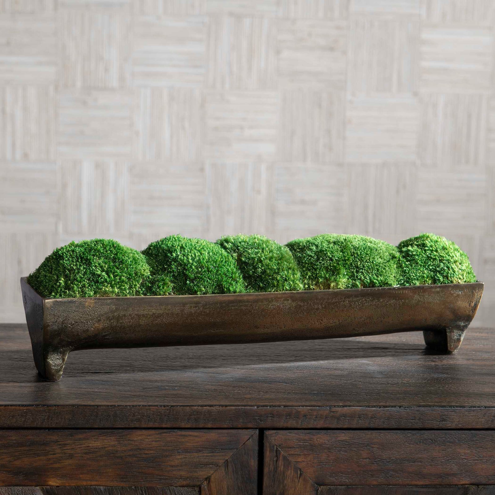 American Home Furniture Uttermost Canal Moss Small Centerpiece
