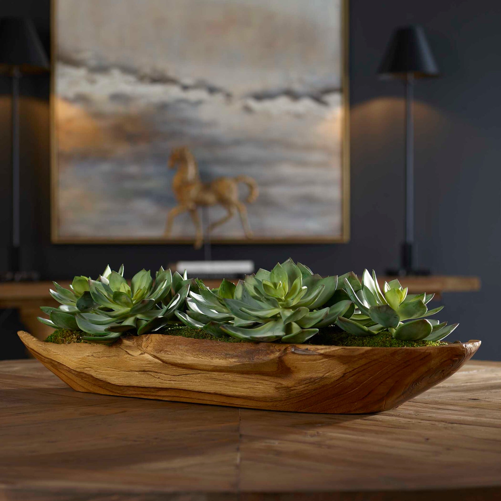 succulent tray centerpiece Uttermost Yuma Succulent Centerpiece Small