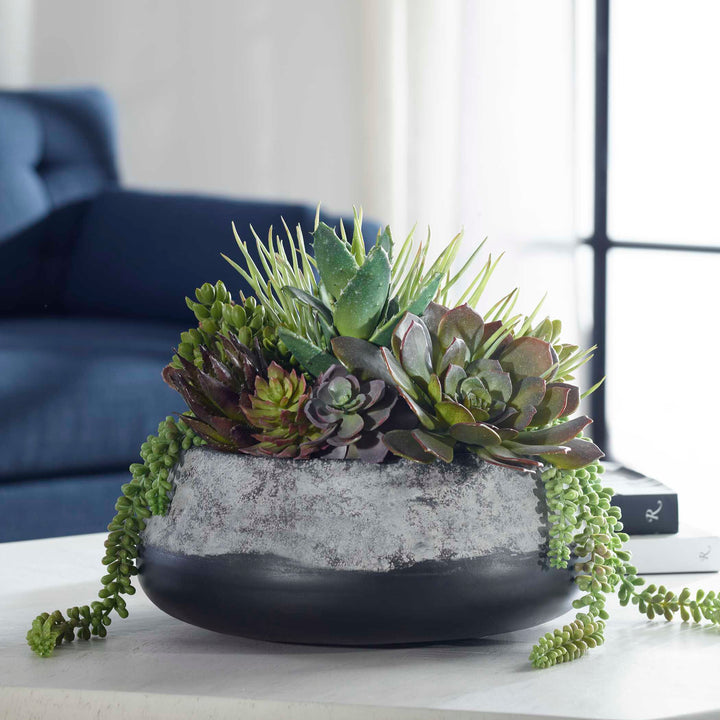 succulent furniture Uttermost 60214 Yuma Succulent Centerpiece