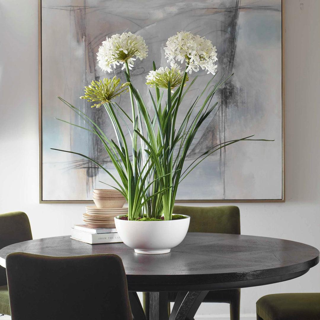 American Home Furniture Uttermost Purity Agapanthus Centerpiece