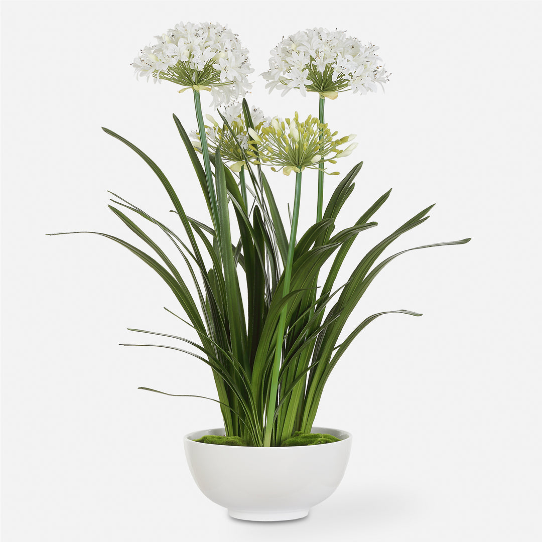 American Home Furniture | Uttermost - Purity Agapanthus Centerpiece