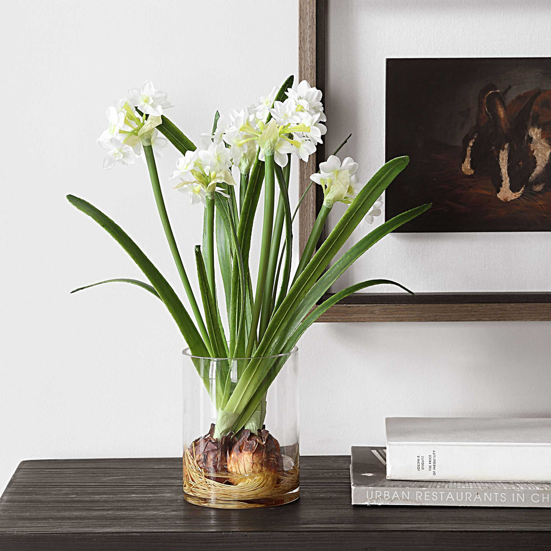 American Home Furniture Uttermost Lacey Daffodil Accent Arrangement