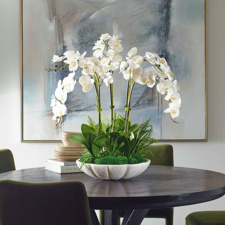 American Home Furniture Uttermost Flourish Orchid Centerpiece