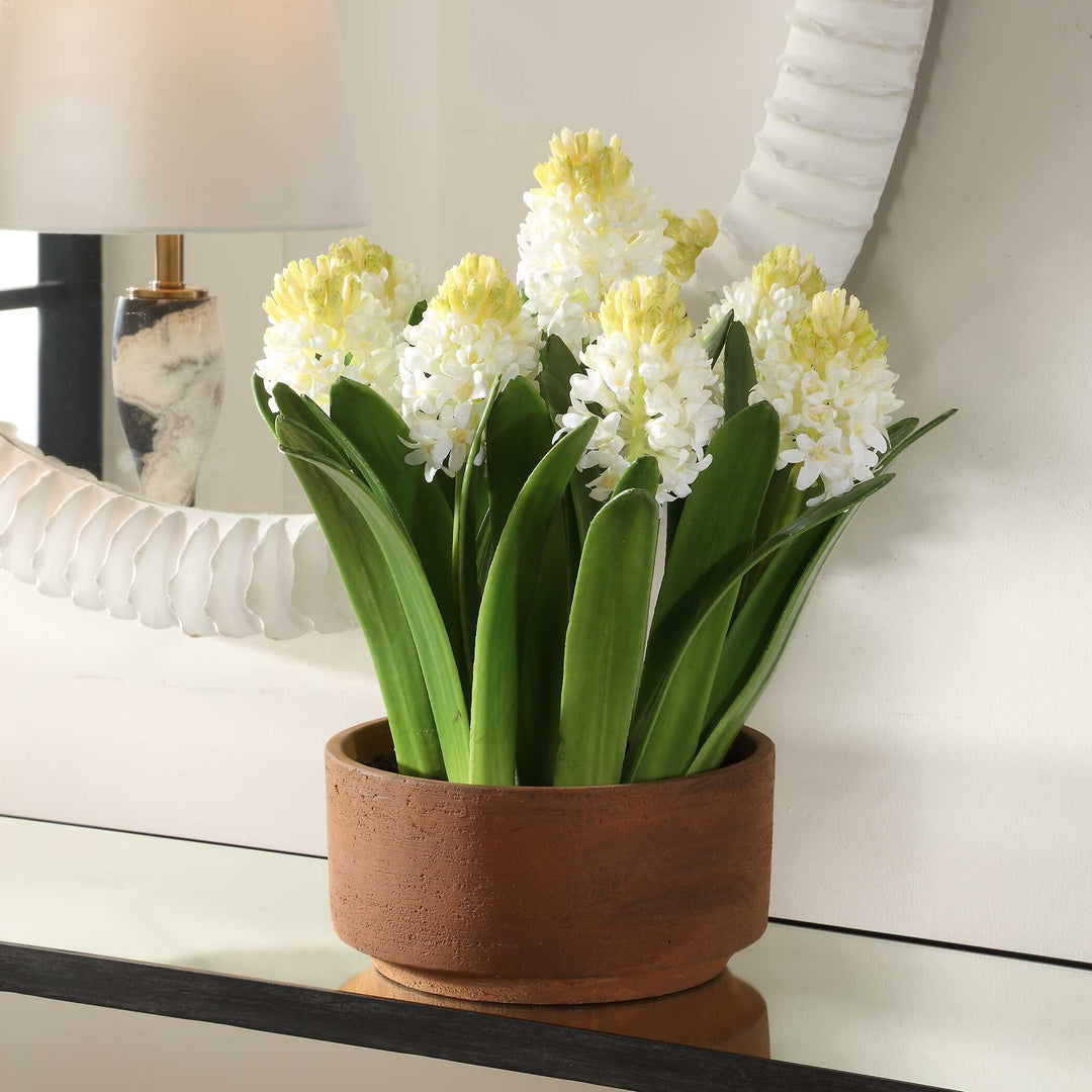 American Home Furniture Uttermost Sincerity Potted Hyacinth Plant