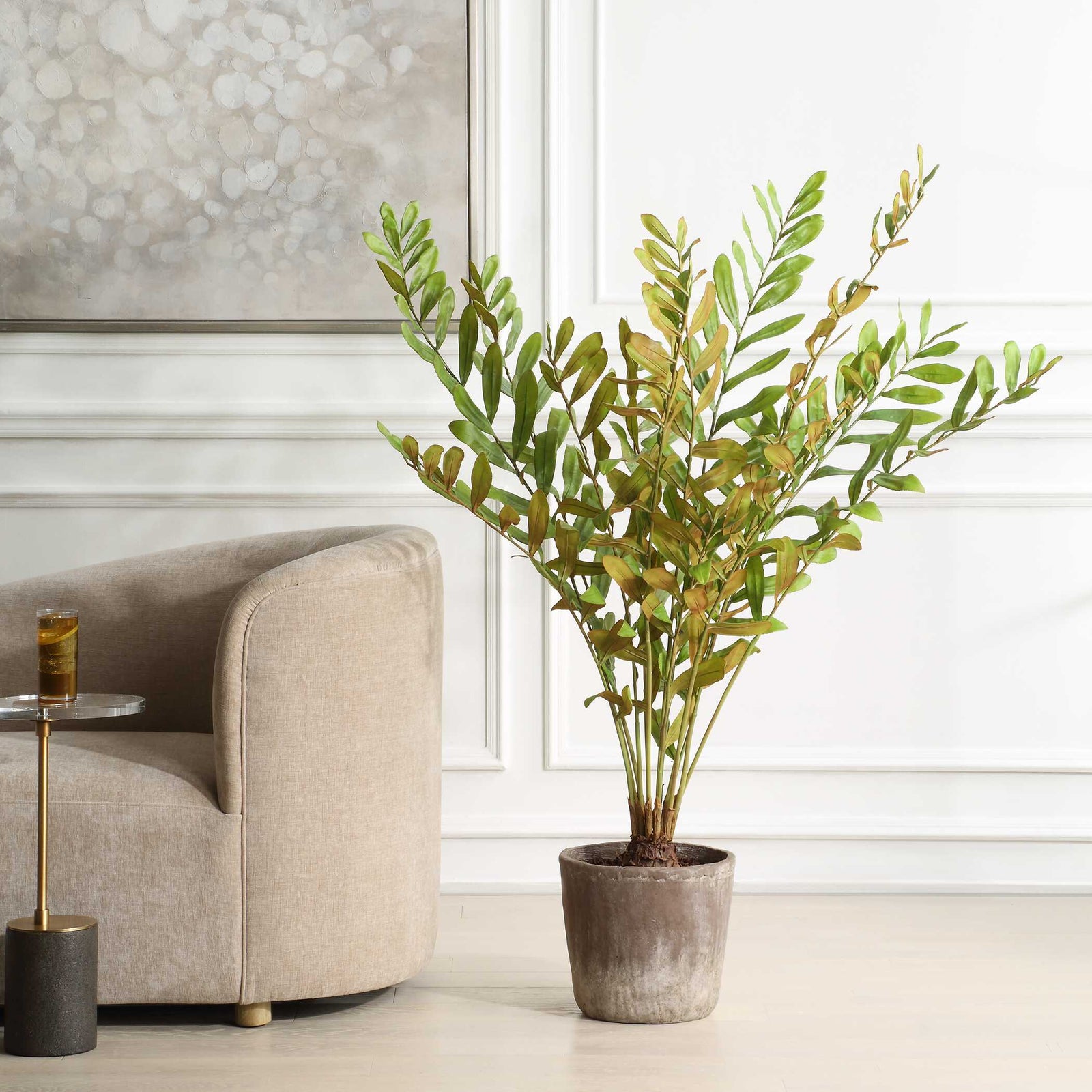 American Home Furniture Uttermost Zamia Palm Accent In Planter