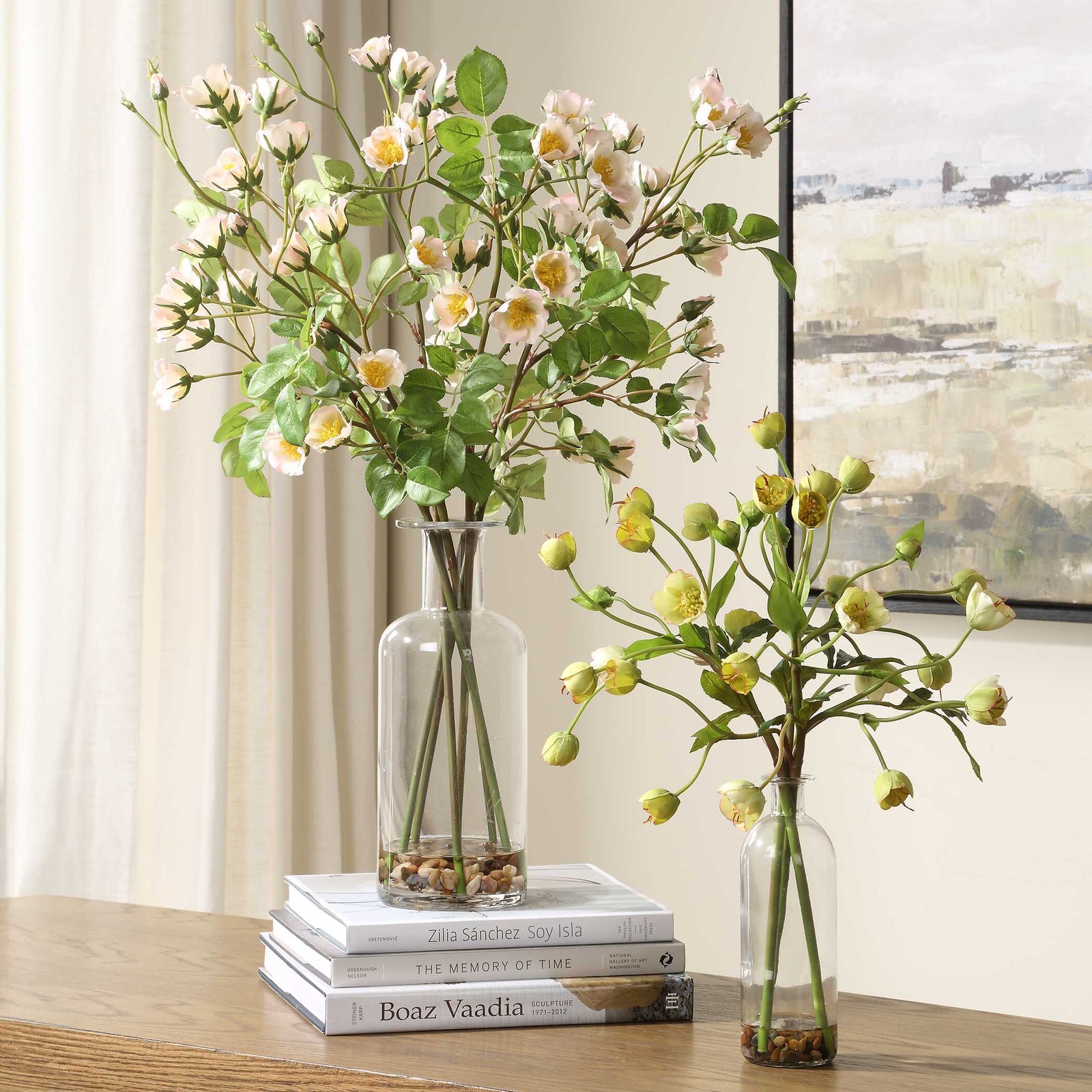 American Home Furniture Uttermost Tranquility Lenten Rose Bouquets Set of 2