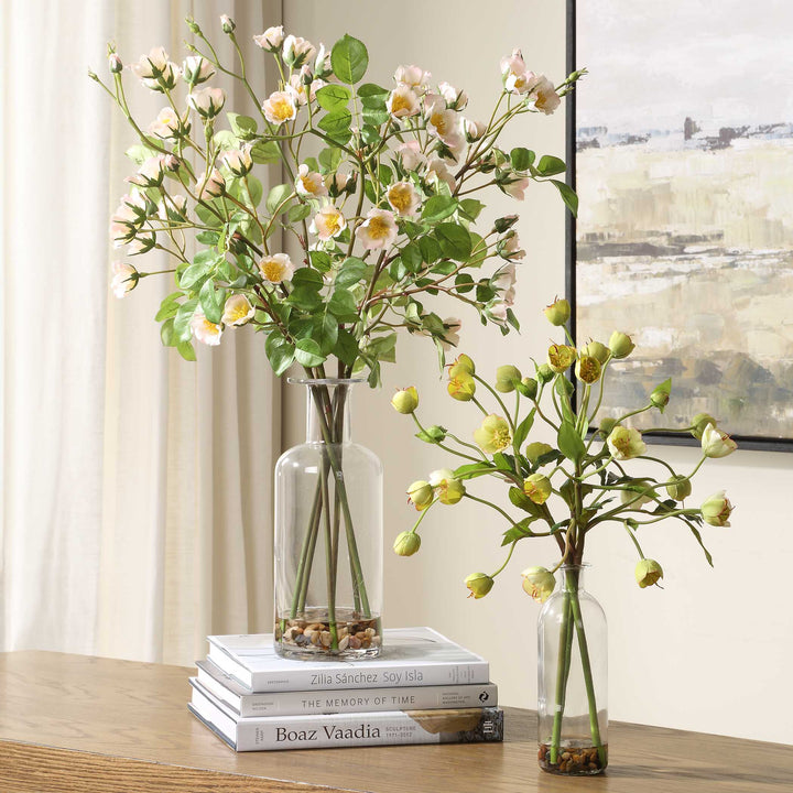 American Home Furniture Uttermost Tranquility Lenten Rose Bouquets Set of 2