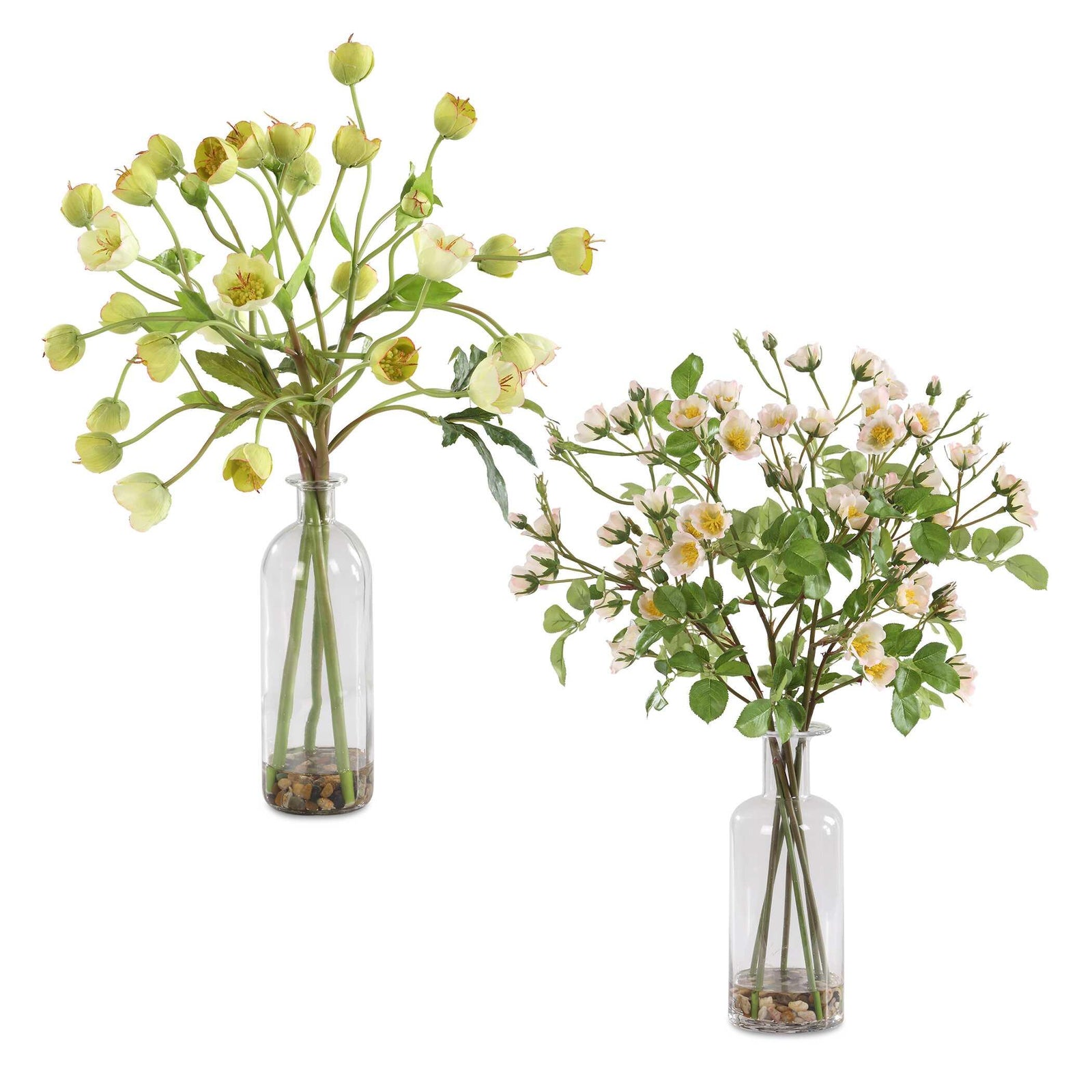 Uttermost Tranquility Lenten Rose Bouquets - Set of 2 FAUX PLANTS + FLORALS