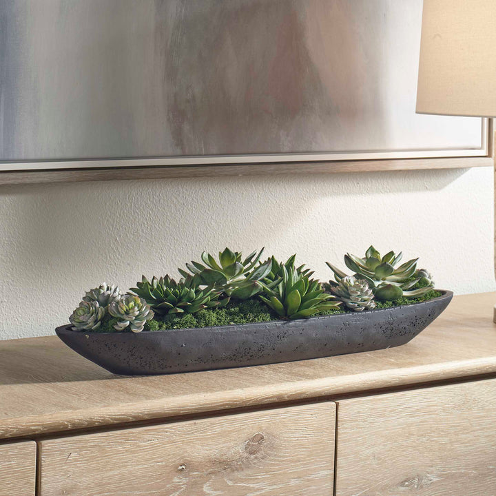 Verde Succulent Centerpiece in Bowl