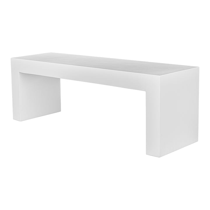 Moe's Home Collection - Lazarus Outdoor Bench White - BQ-1005-18 | American Home Furniture