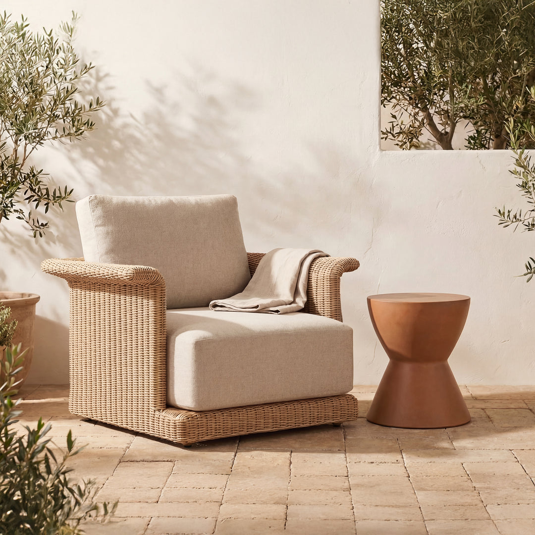 Moe's Home Collection - Hourglass Outdoor Stool Terracotta - BQ-1022-23 | American Home Furniture