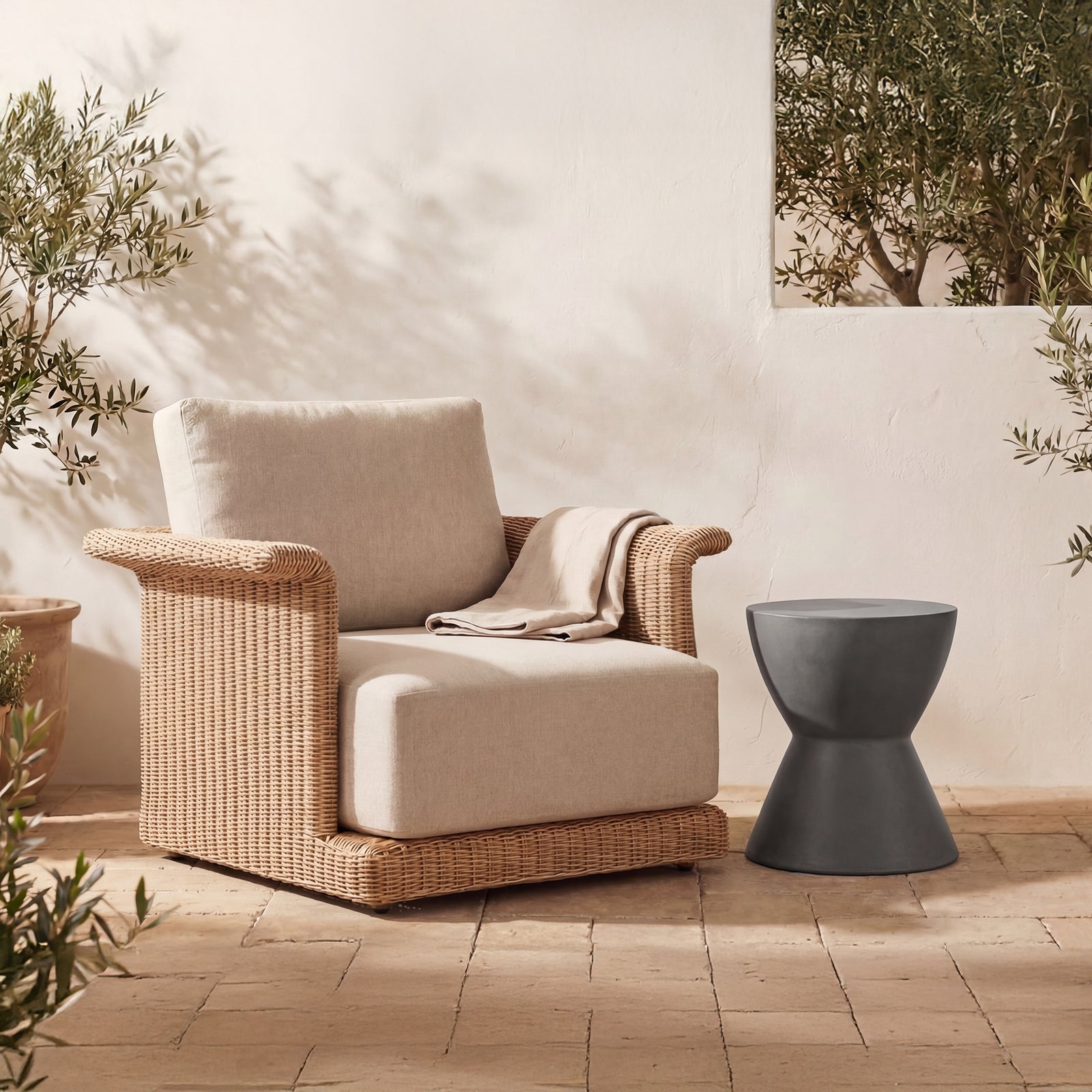Moe's Home Collection - Hourglass Outdoor Stool - BQ-1022-25 | American Home Furniture
