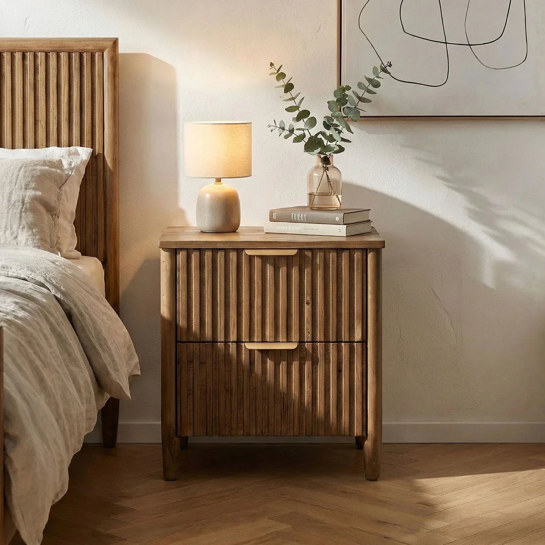 Britanica 2 Drawer Nightstand