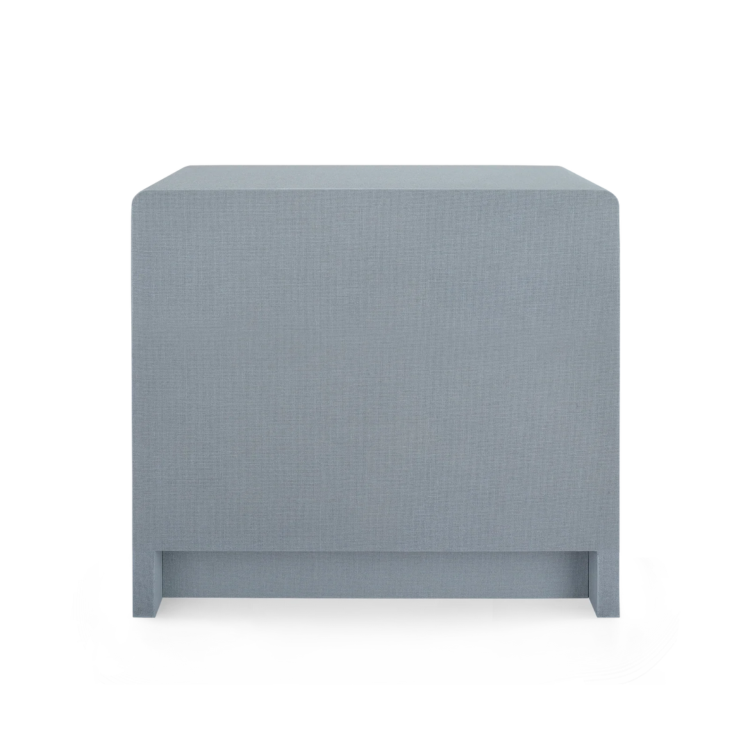 Bryant Linen 3-Drawer Side Table - AmericanHomeFurniture