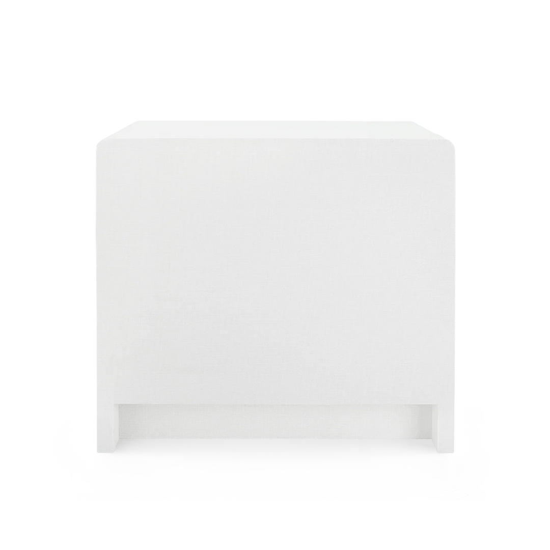 Bryant Linen 3-Drawer Side Table - AmericanHomeFurniture