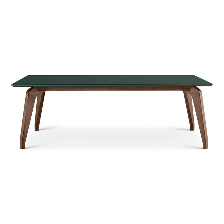Giane Glass Top Dining Table - Floresta, Nogal · 86" · Nogal
