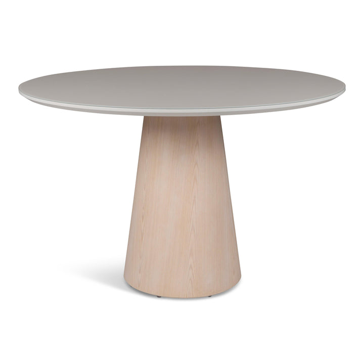 Modern Brazilian - Mona - Glass Top Round Dining Table - AmericanHomeFurniture