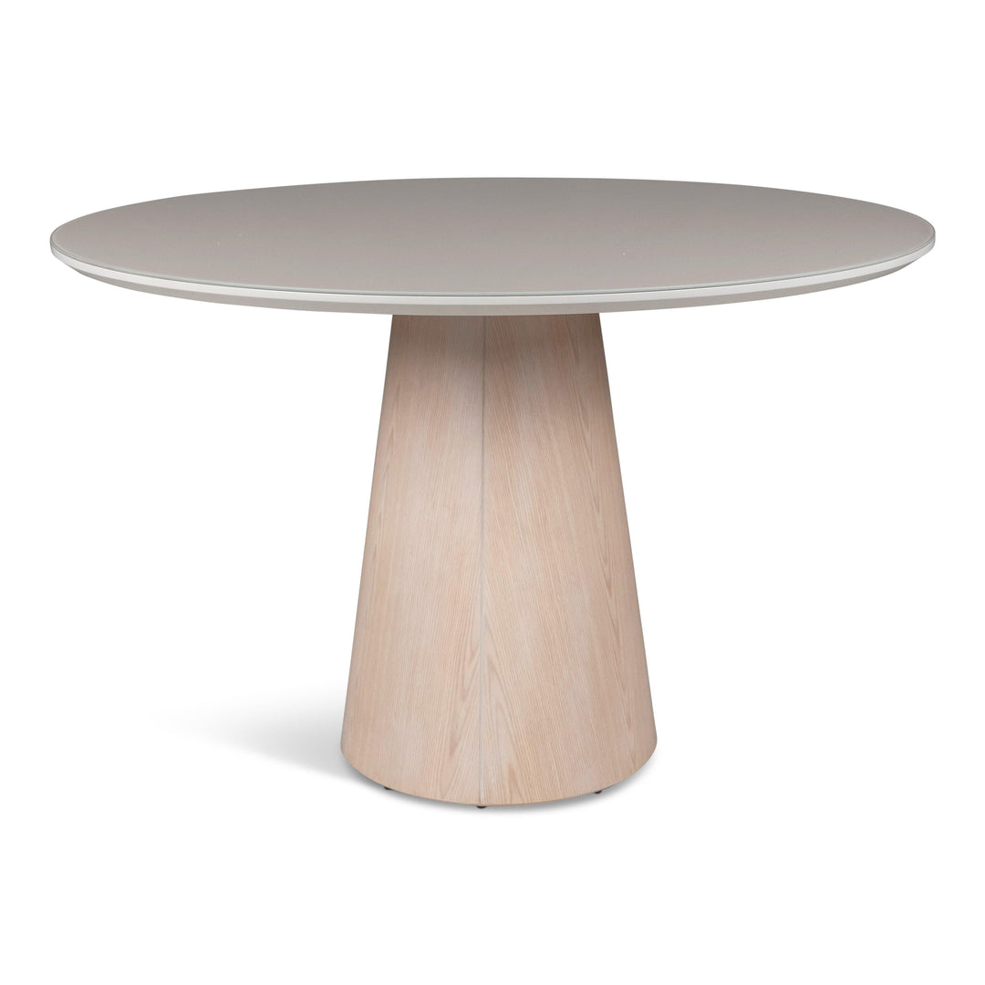 Modern Brazilian - Mona - Glass Top Round Dining Table - AmericanHomeFurniture