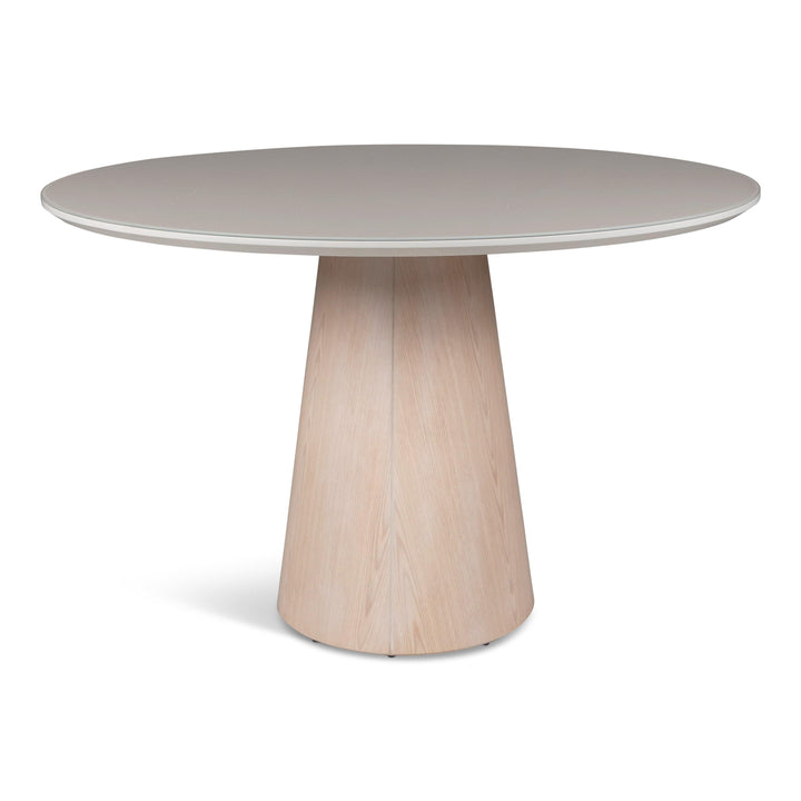 Modern Brazilian - Mona - Glass Top Round Dining Table - AmericanHomeFurniture