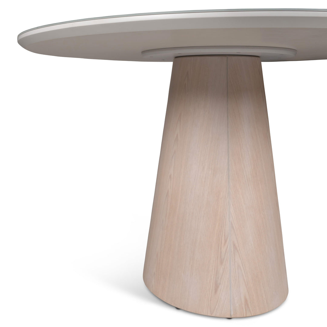 Modern Brazilian - Mona - Glass Top Round Dining Table - AmericanHomeFurniture