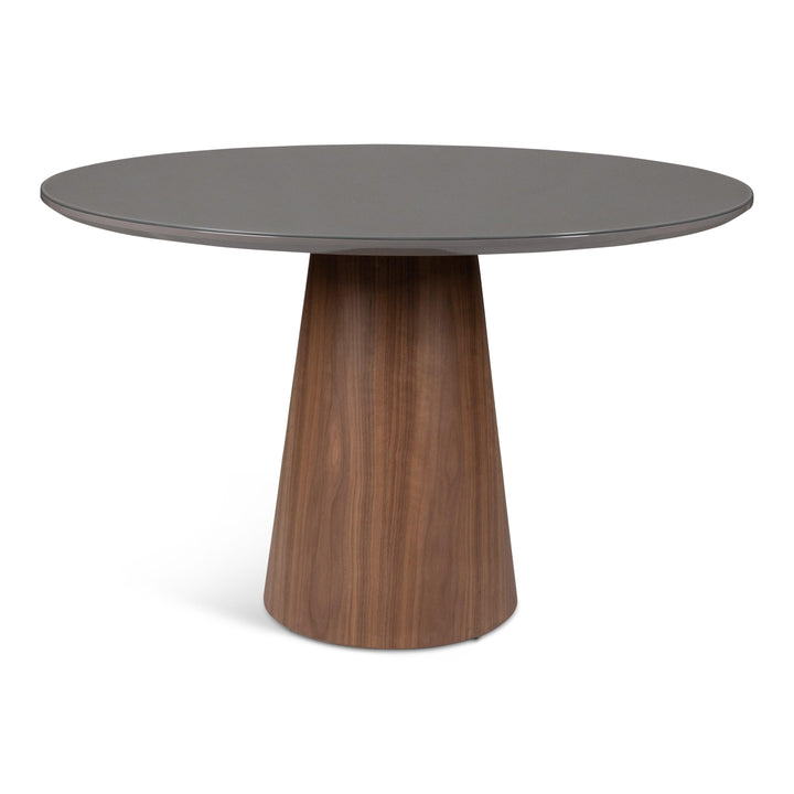 Modern Brazilian - Mona - Glass Top Round Dining Table - AmericanHomeFurniture
