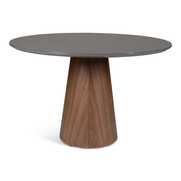 Modern Brazilian - Mona - Glass Top Round Dining Table - AmericanHomeFurniture