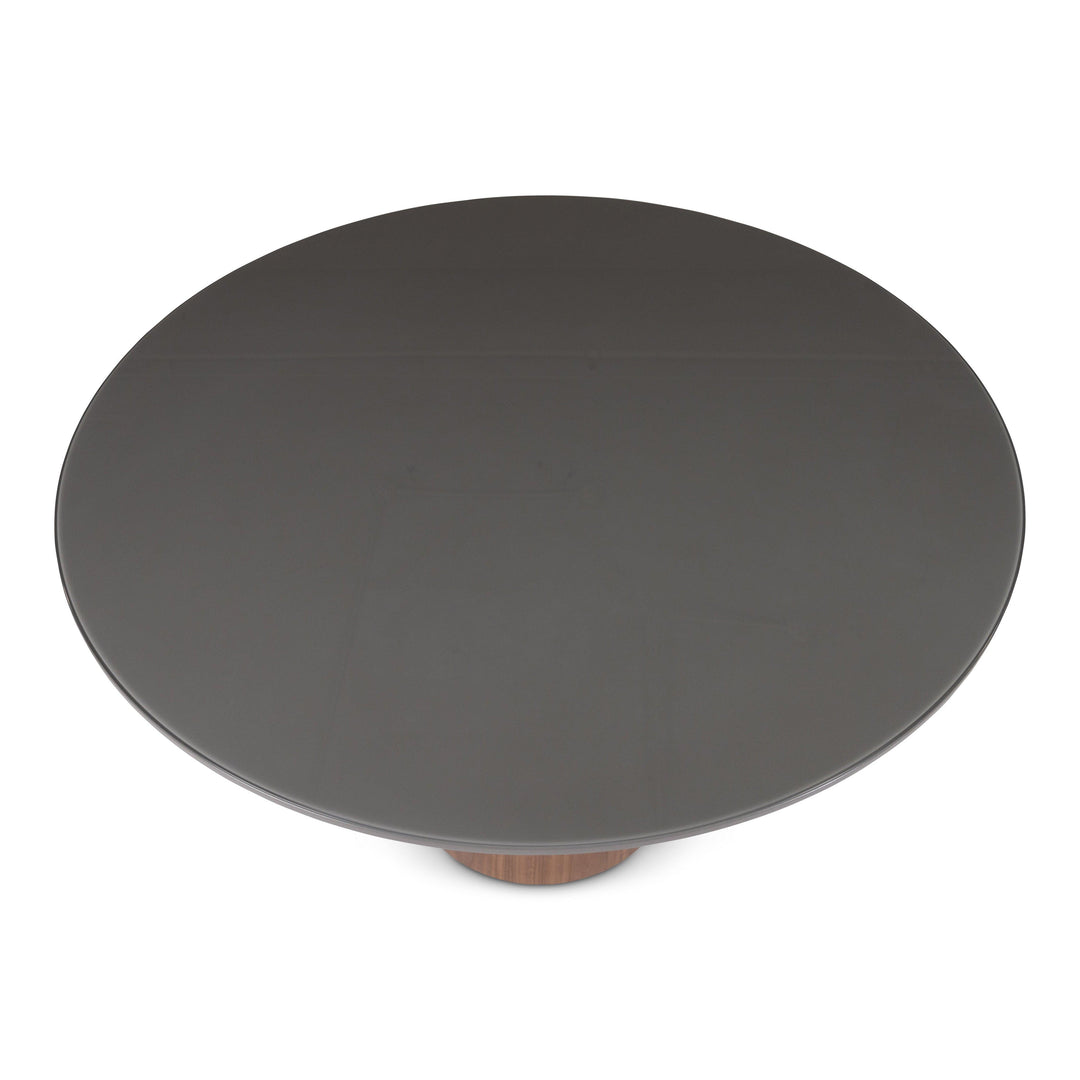 Modern Brazilian - Mona - Glass Top Round Dining Table - AmericanHomeFurniture