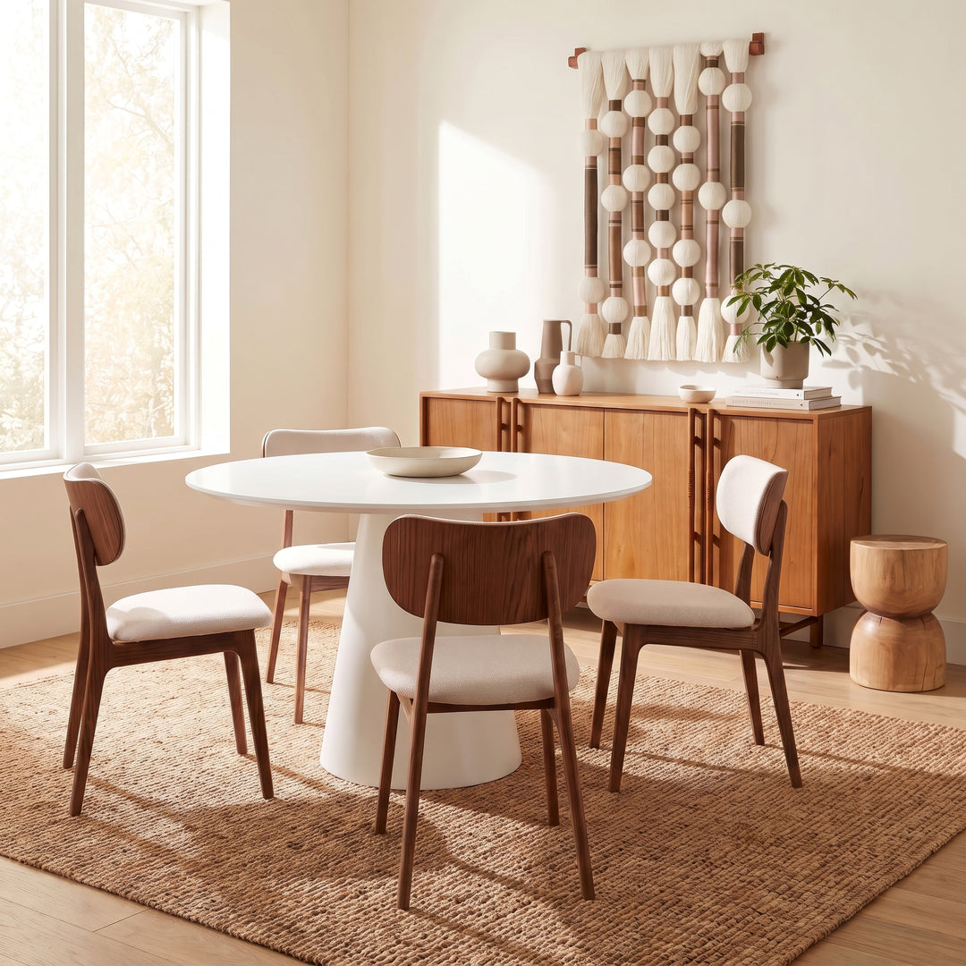Mona Round Glass Top Dining Table — life_1