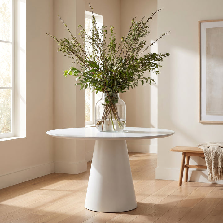 Mona Round Glass Top Dining Table — life_2