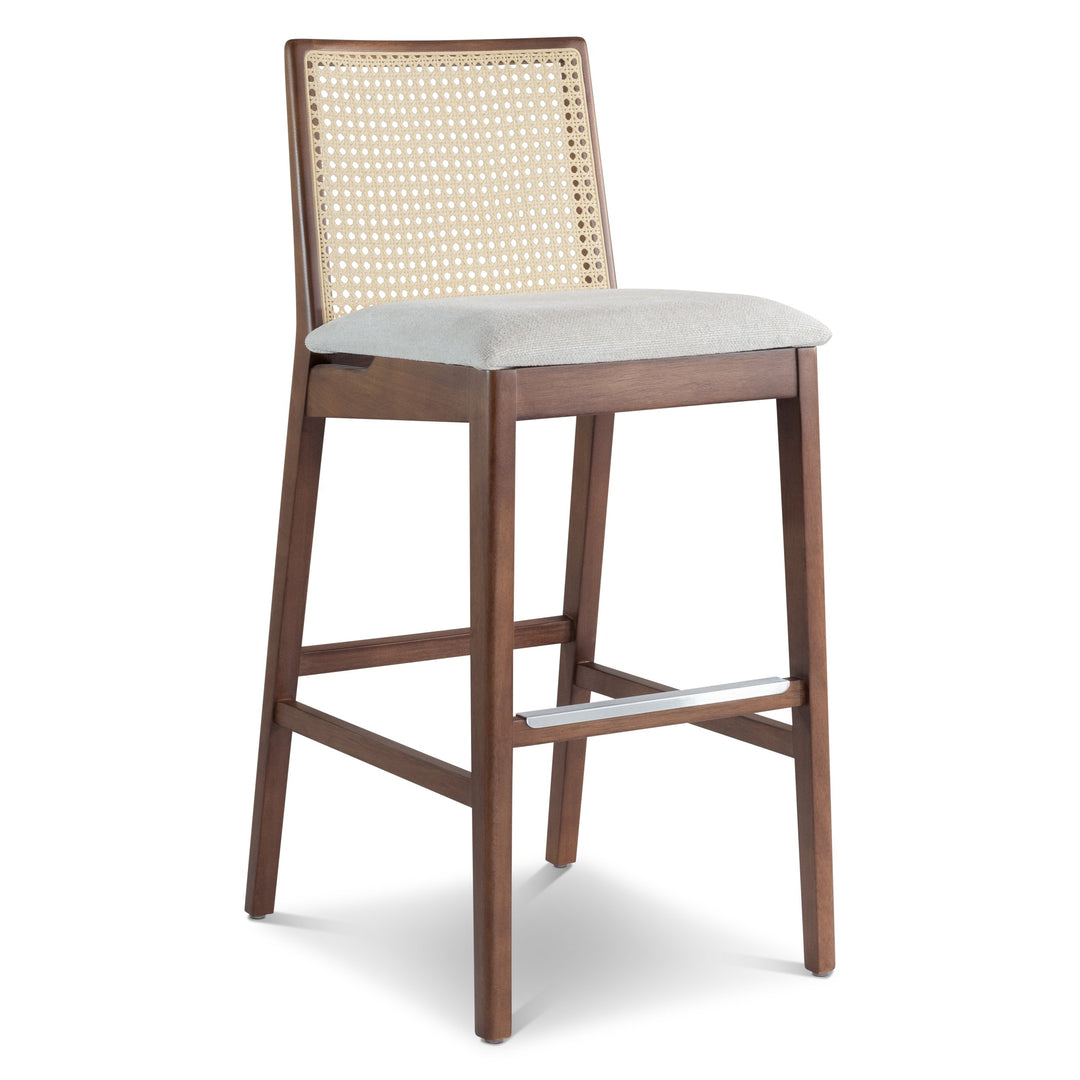 Nardia Cane Counter Stool - Nogal · Harvest Natural · Bar Height