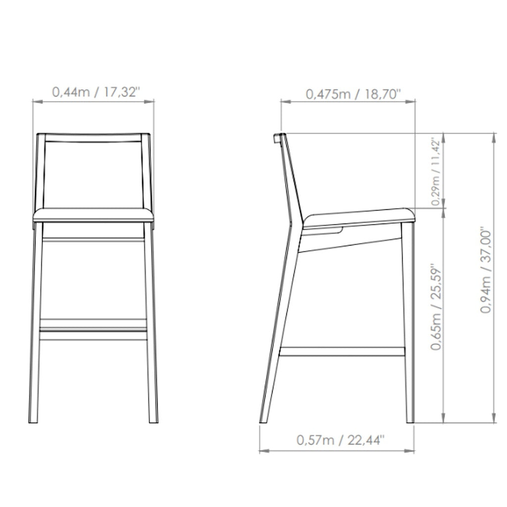 Nardia Cane Counter Stool — line
